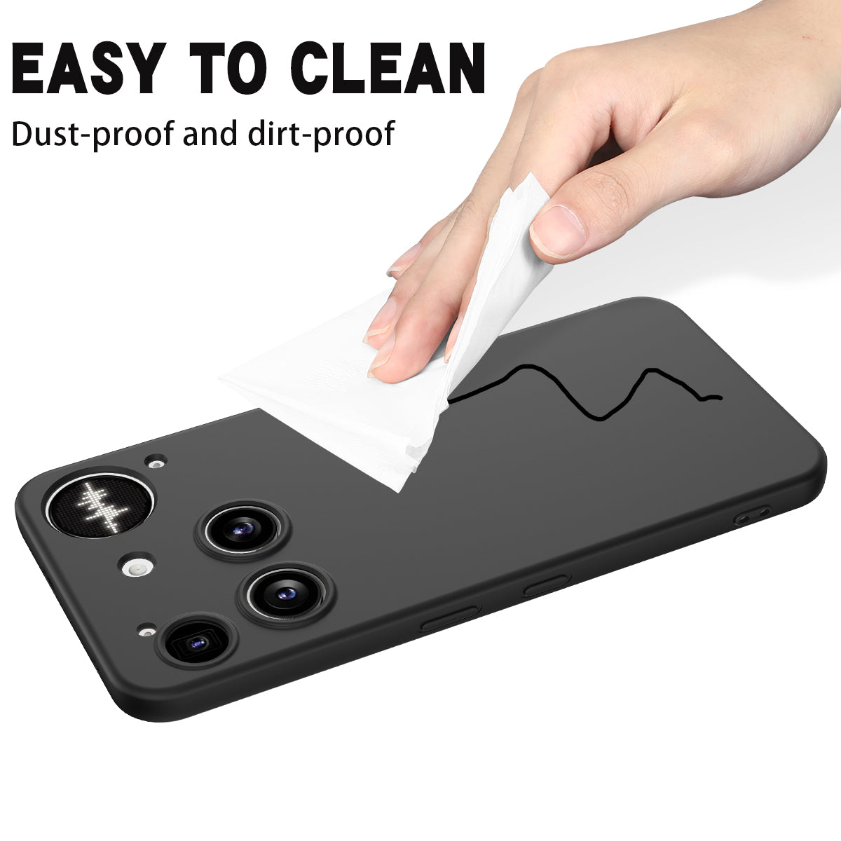 Liquid Silicone Case with Hand Strap - For Nothing Phone (3)