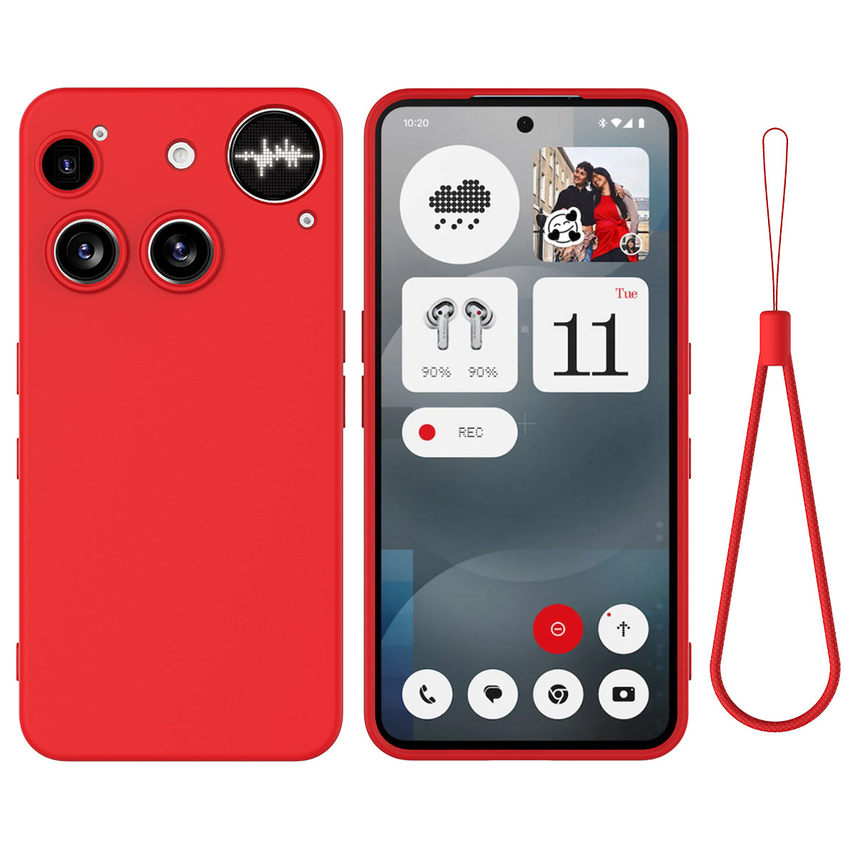 Liquid Silicone Case with Hand Strap - For Nothing Phone (3)