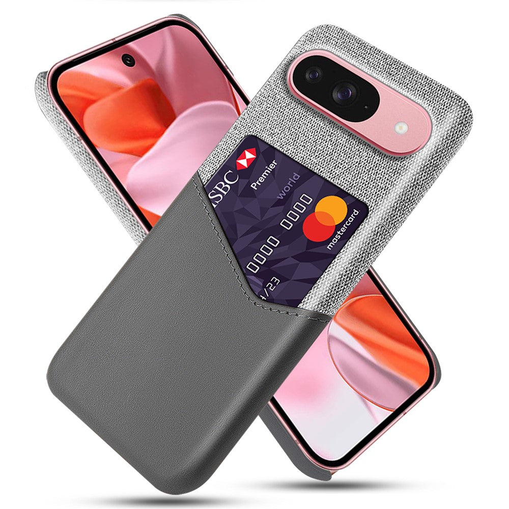 PU Leather Cloth Texture Hard PC Case with Card Slot - For Google Pixel 10 / 10 Pro