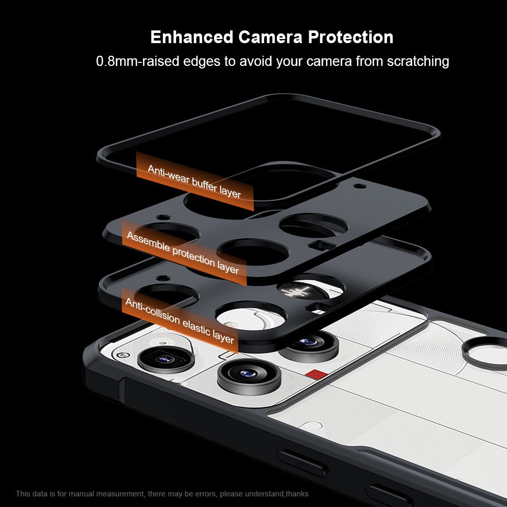 XUNDD TPU + Acrylic Clear Black Case - For Nothing Phone (3)