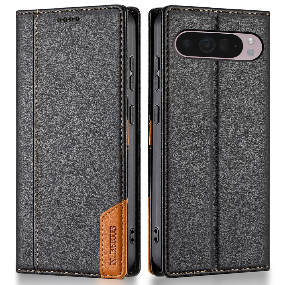 N.BEKUS P3 RFID Blocking PU Leather Wallet Case - For Google Pixel 10 Pro / 10 / 9 Pro / 9