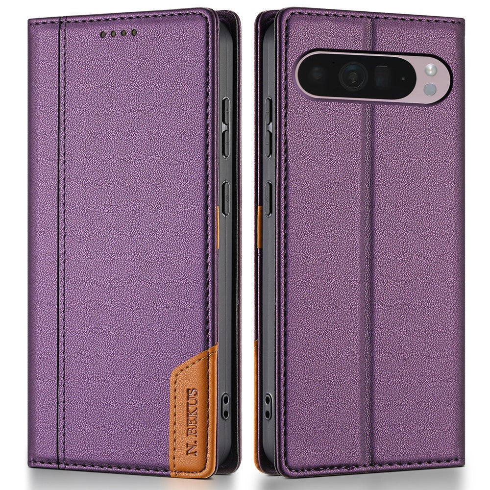 N.BEKUS P3 RFID Blocking PU Leather Wallet Case - For Google Pixel 10 Pro / 10 / 9 Pro / 9