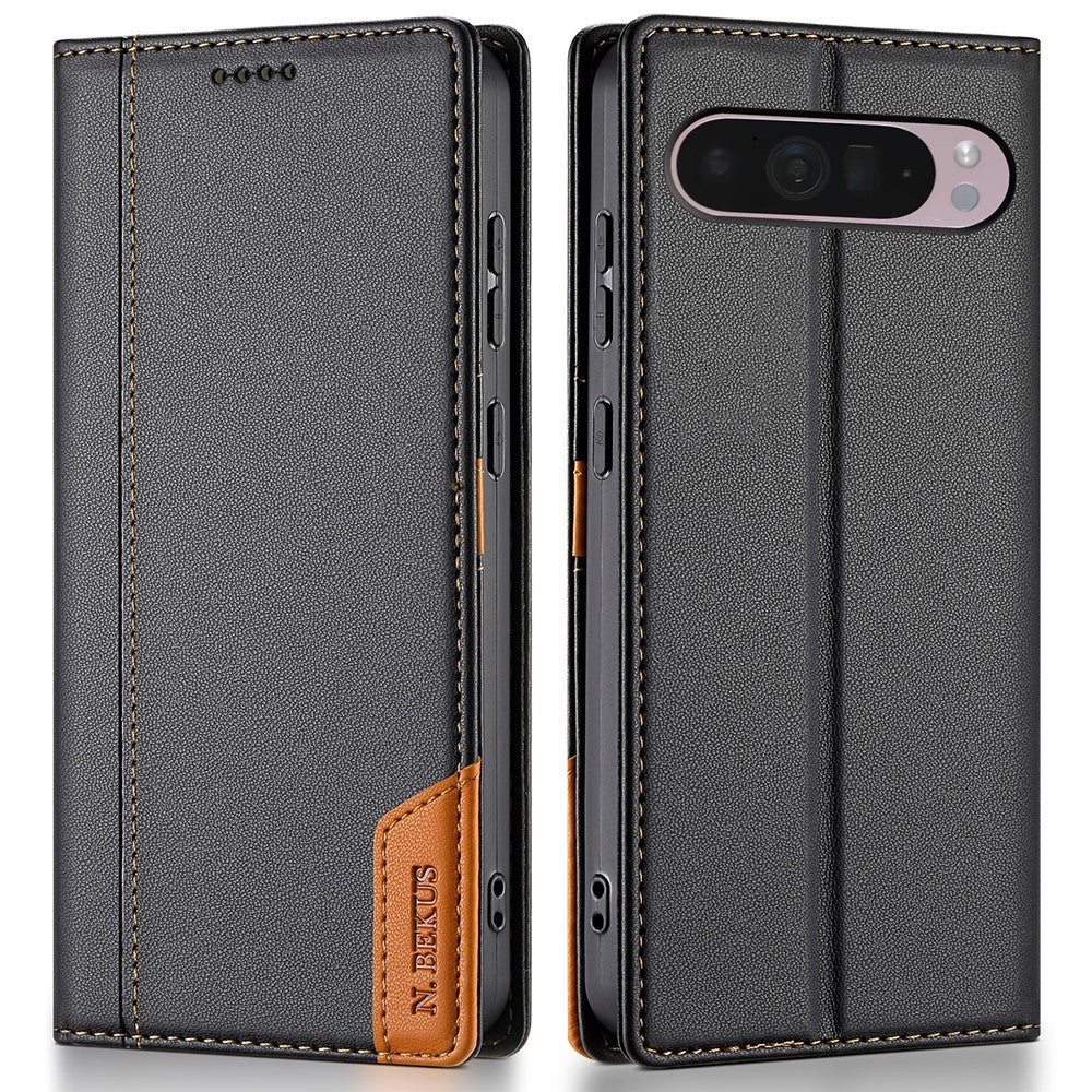 N.BEKUS P3 RFID Blocking PU Leather Wallet Case - For Google Pixel 10 Pro XL / 9 Pro XL