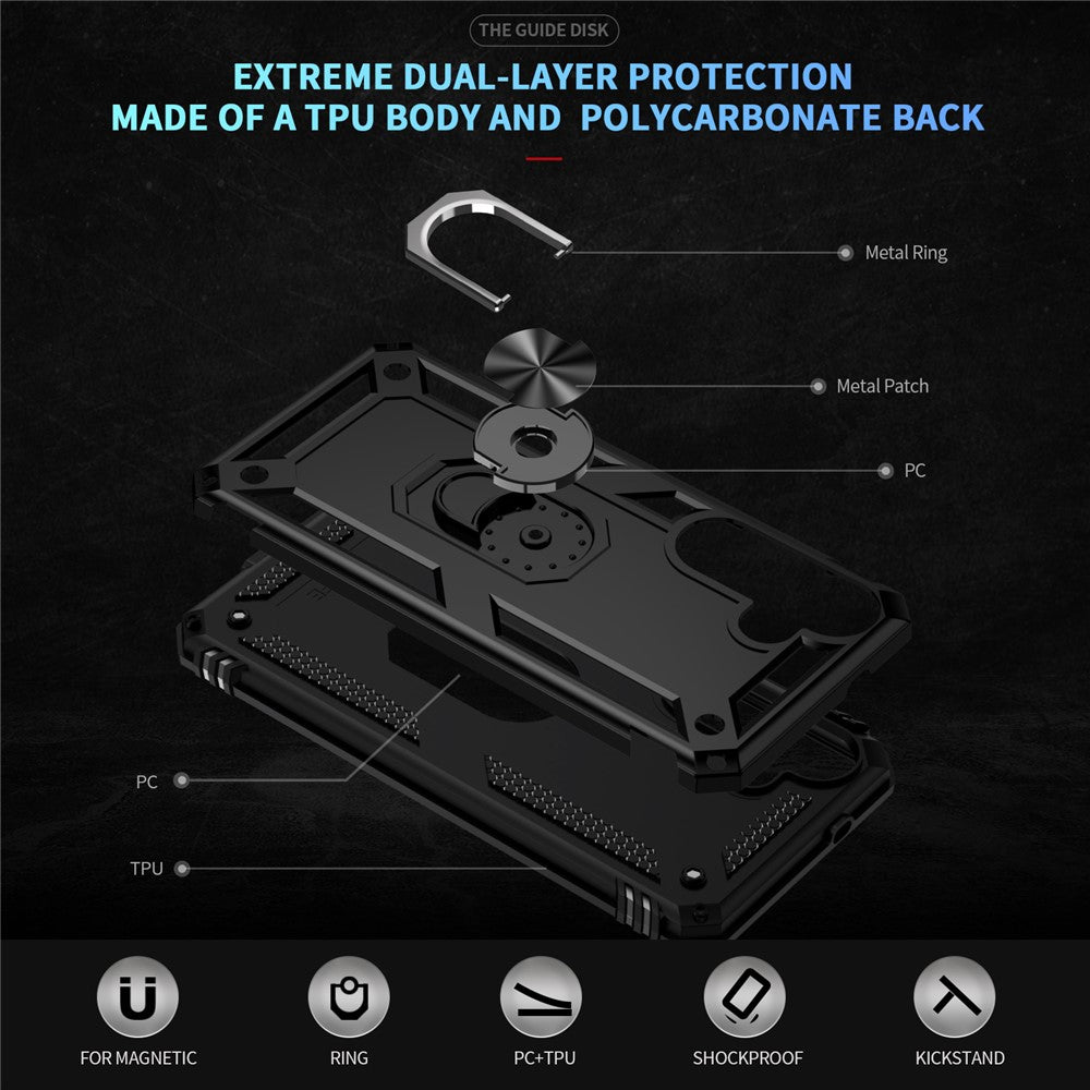 PC + TPU Case Phone Cover with Kickstand - For Samsung Galaxy S25 FE