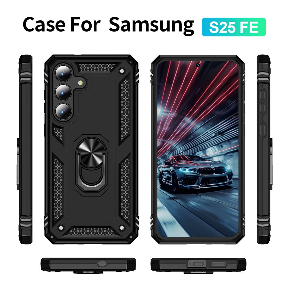 PC + TPU Case Phone Cover with Kickstand - For Samsung Galaxy S25 FE