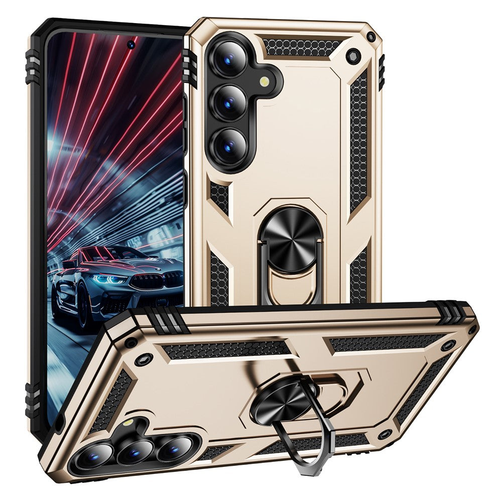 PC + TPU Case Phone Cover with Kickstand - For Samsung Galaxy S25 FE