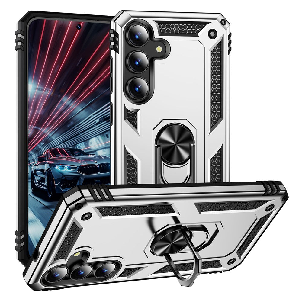 PC + TPU Case Phone Cover with Kickstand - For Samsung Galaxy S25 FE