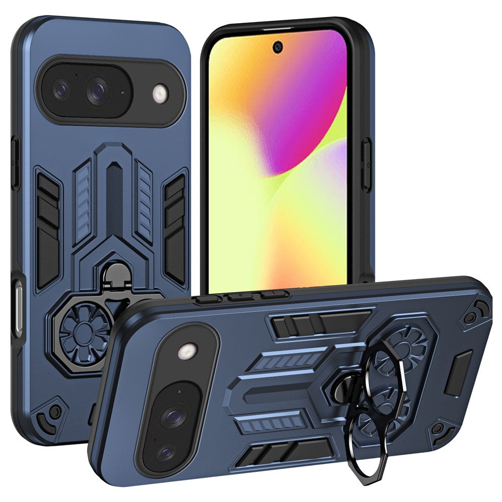 Ring Holder Kickstand PC + TPU Shockproof Case - For Google Pixel 10 Pro / 10