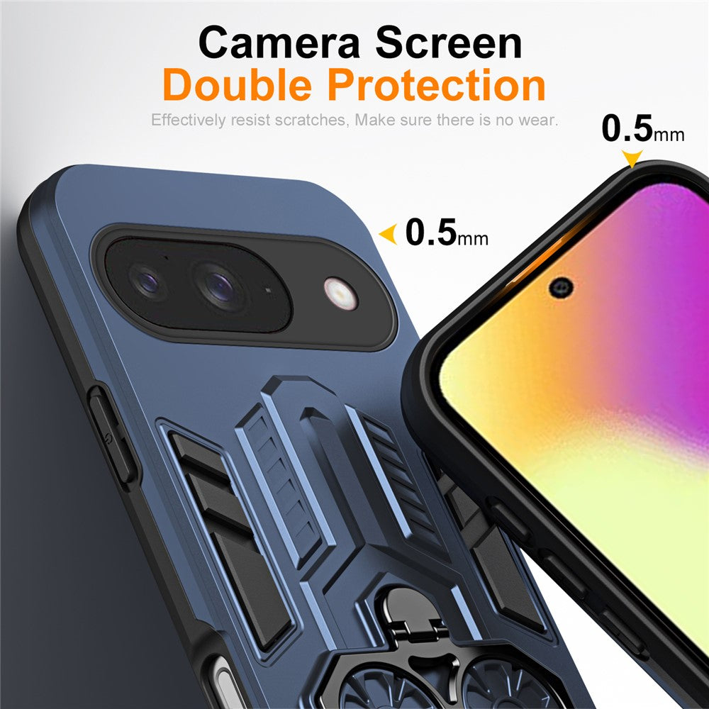 Ring Holder Kickstand PC + TPU Shockproof Case - For Google Pixel 10 Pro / 10