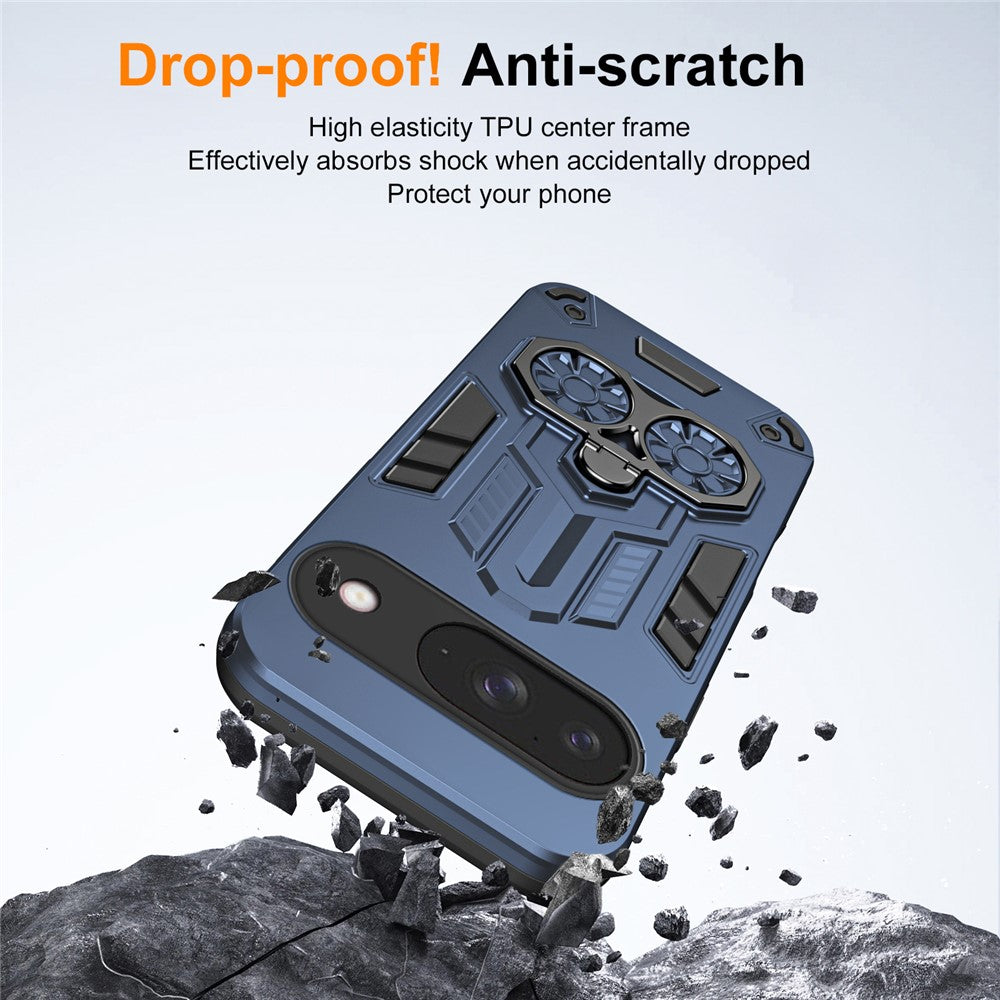 Ring Holder Kickstand PC + TPU Shockproof Case - For Google Pixel 10 Pro / 10