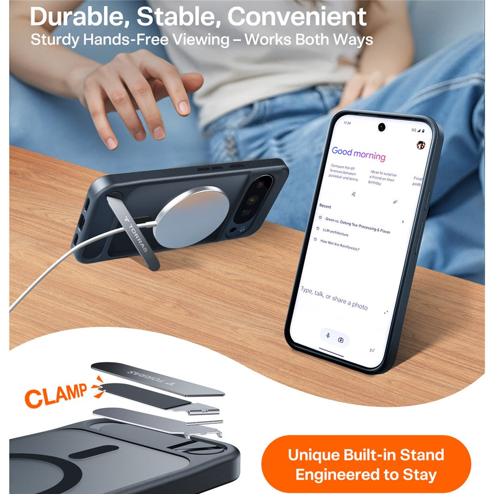TORRAS Kickstand TPU + PC Case Compatible with MagSafe - For Google Pixel 10 Pro XL