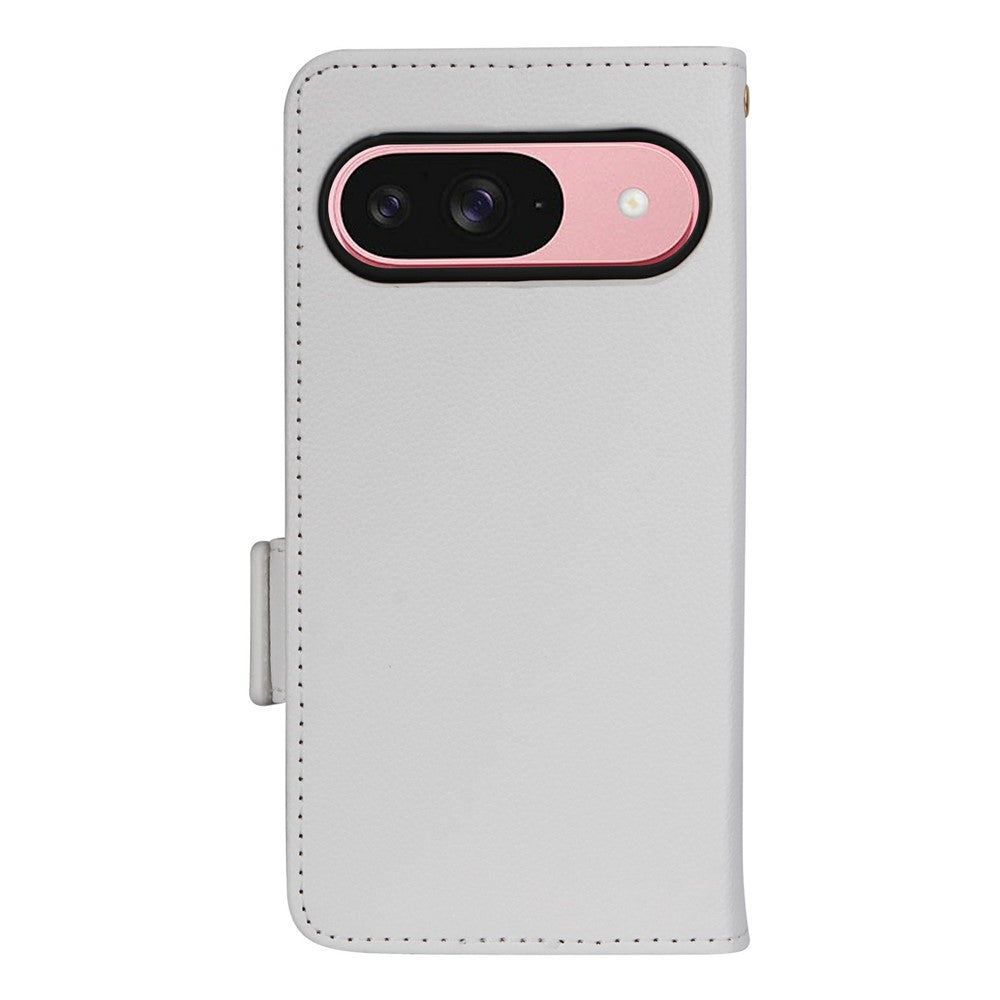 Litchi Texture PU Leather Wallet Case with Wrist Strap - For Google Pixel 10 / 10 Pro
