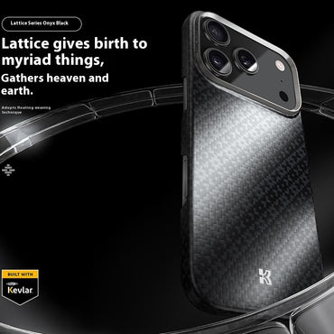 Benks C1 Kevlar Aramid Fiber Diamond Texture Woven Black Phone Case Compatible with MagSafe - For iPhone 17 Pro Max