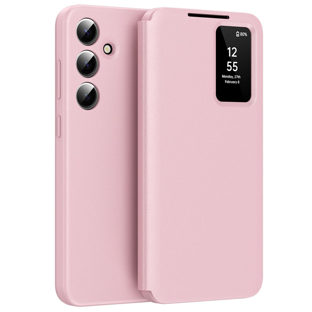 View Window PU Leather Wallet Case - For Samsung Galaxy S25 FE