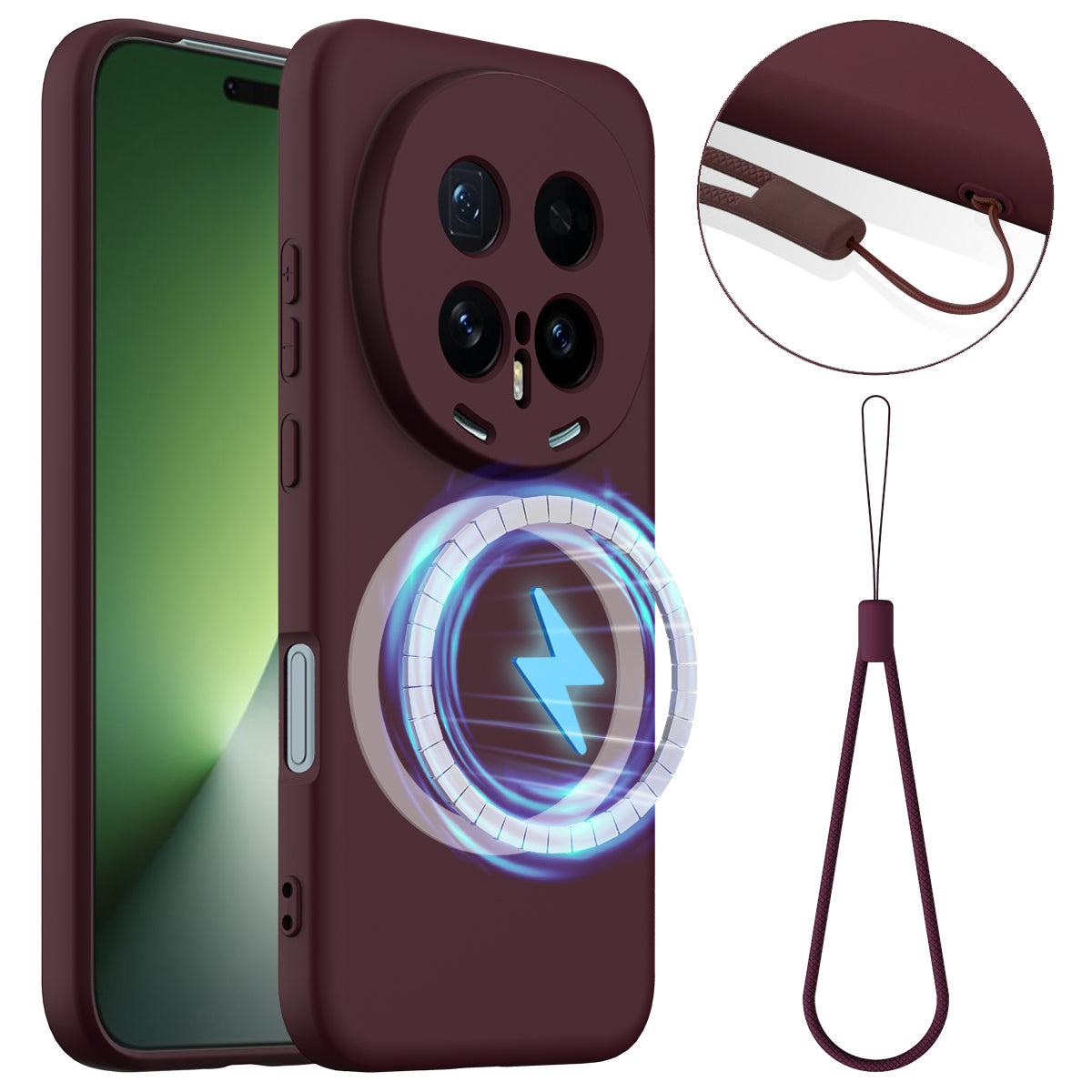 Liquid Silicone MagSafe Case Phone Cover - For Honor Magic8 Pro