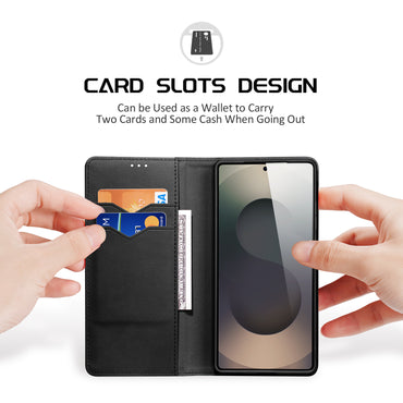 Dux Ducis Hivo Series Split Leather Wallet Stand Flip Case (Non-magnetic) - For Samsung Galaxy S26 Ultra
