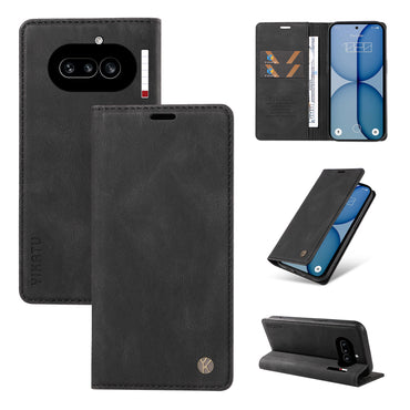 YIKATU YK-004 Skin-Touch PU Leather Wallet Phone Case - For Nothing Phone (4a)