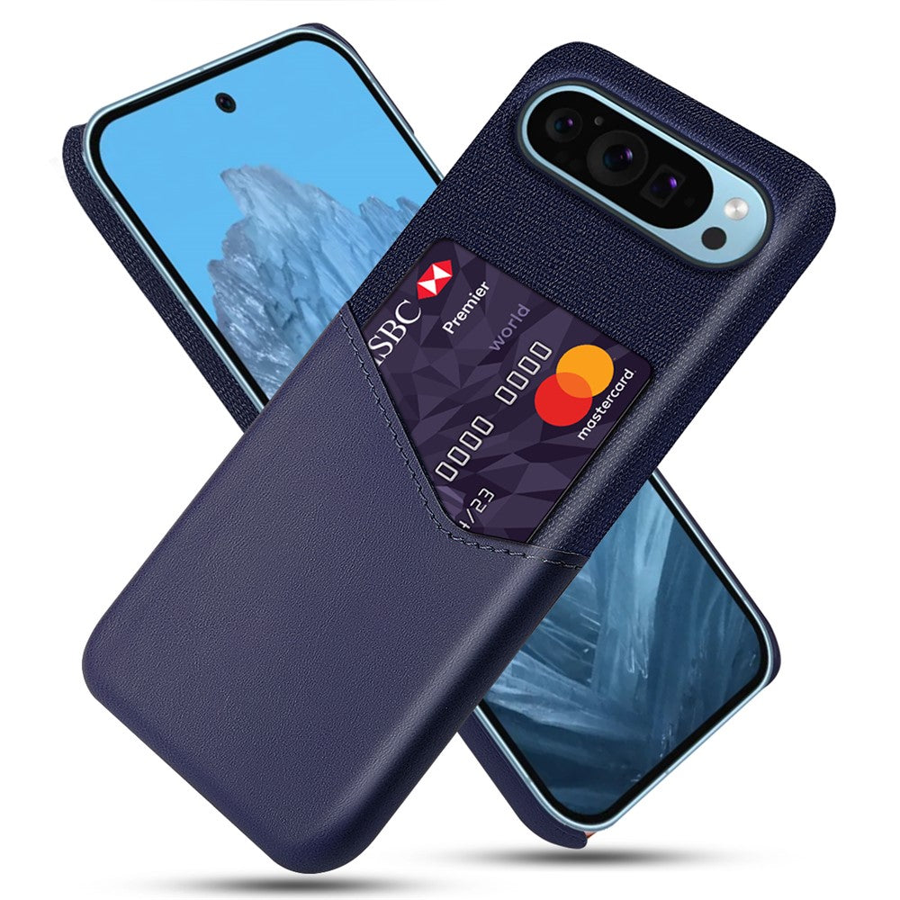 PU Leather Cloth Texture Hard PC Case with Card Slot - For Google Pixel 9 / 9 Pro
