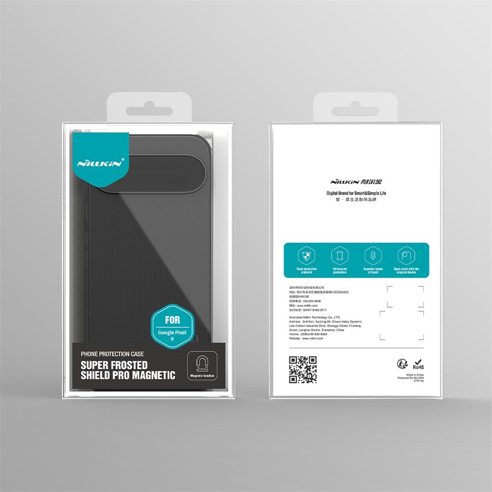 Nillkin Frosted Shield Pro Magnetic PC + TU Black Case - For Google Pixel 9 / 9 Pro