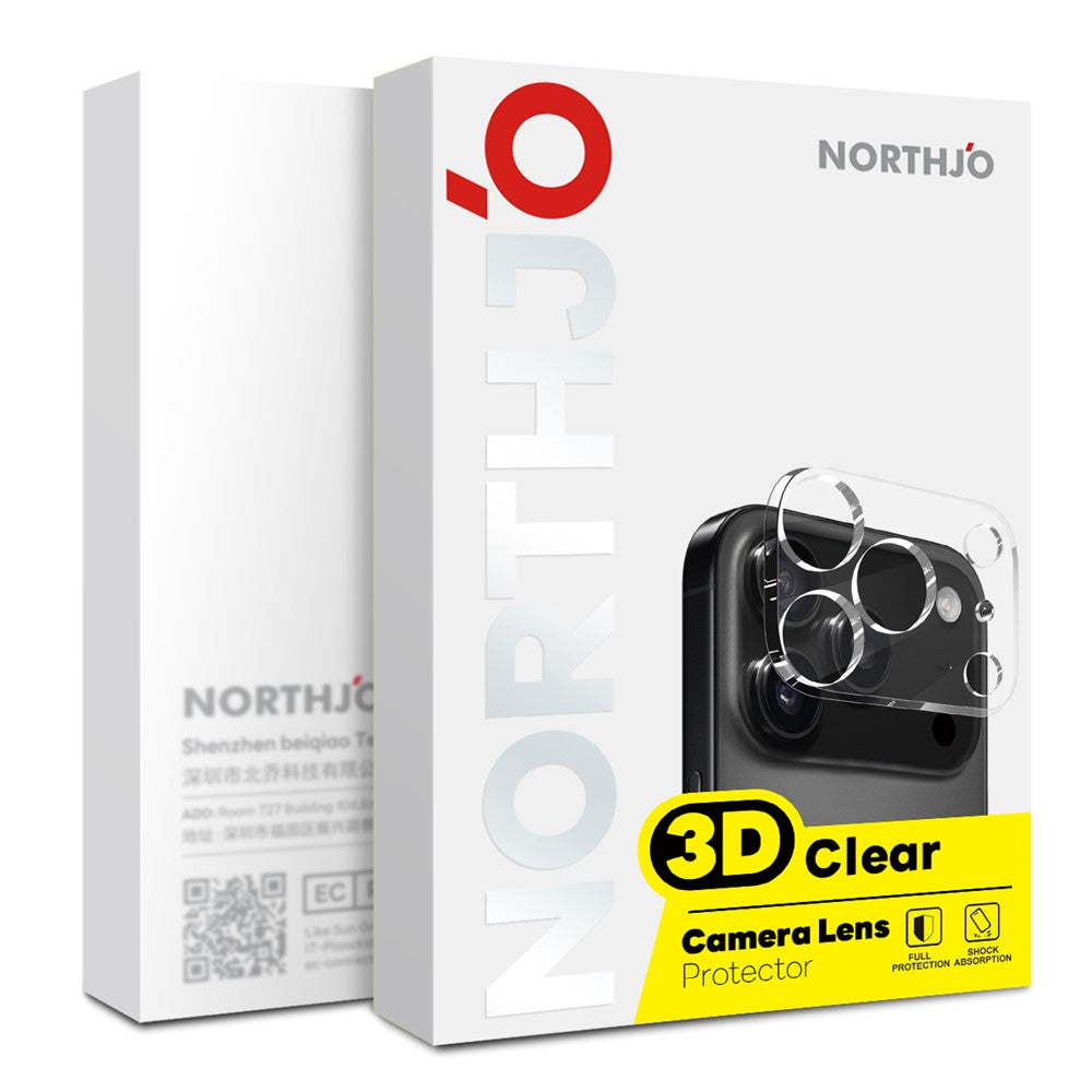 NORTHJO Camera Lens Protector Tempered Glass HD Clear 3D Full Coverage - For iPhone Air