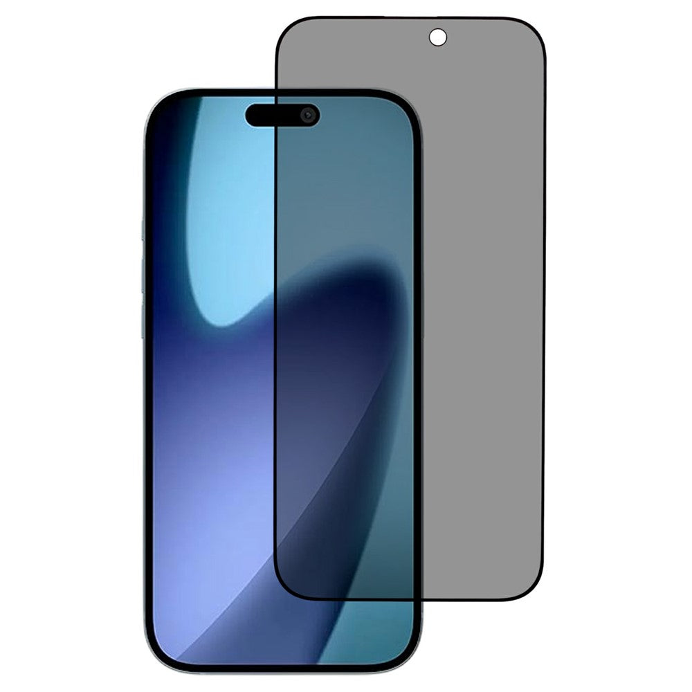 Anti-Peep Privacy Protection Tempered Glass Screen Protector Full Glue - For iPhone 17