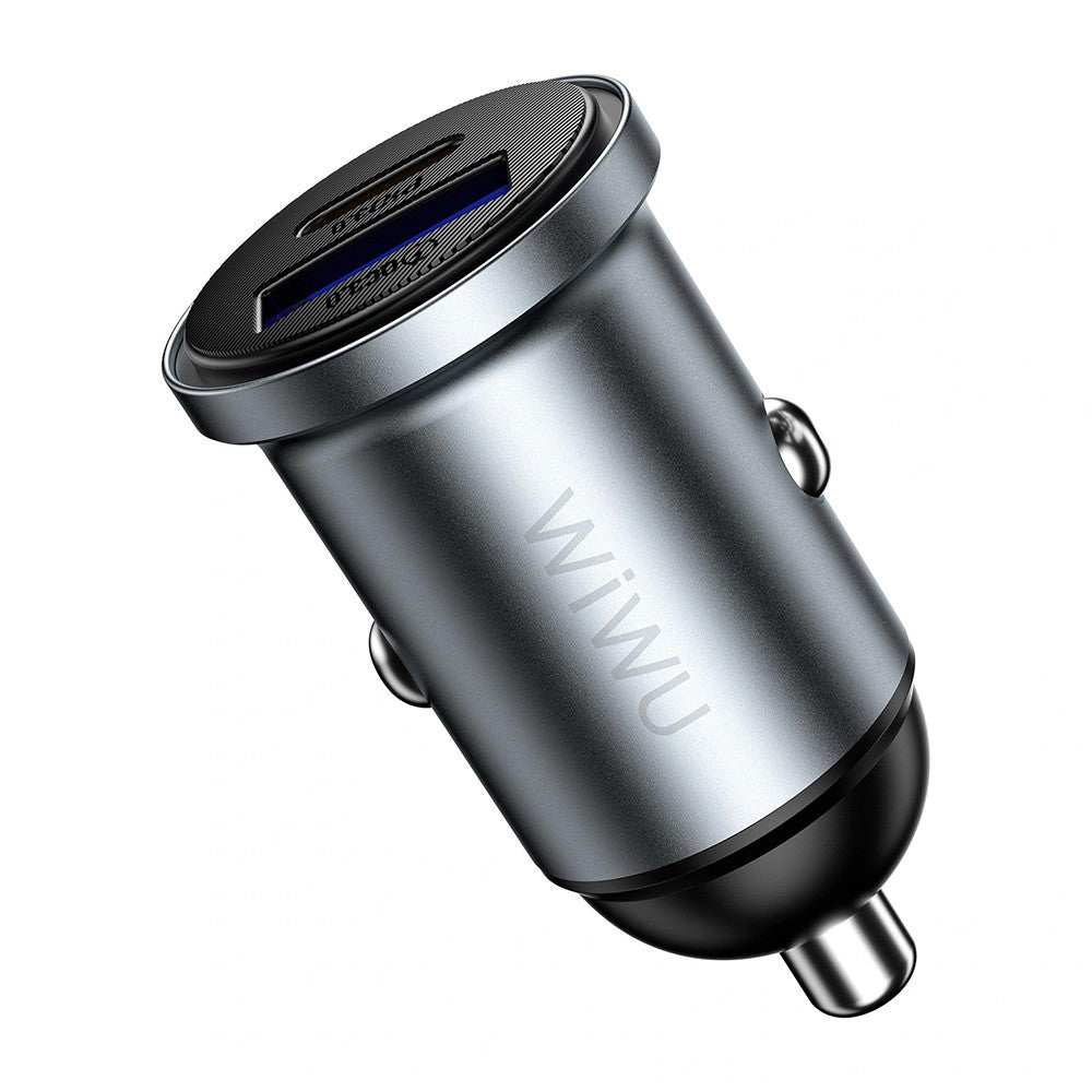 Wiwu Wi-CC030 Nano Lite 35W USB-C + USB Car Charger Fast Charging