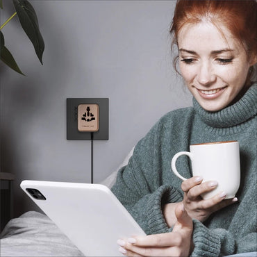 Momax UA27 1-World 2 Dual AC Global Travel Adapter 35W