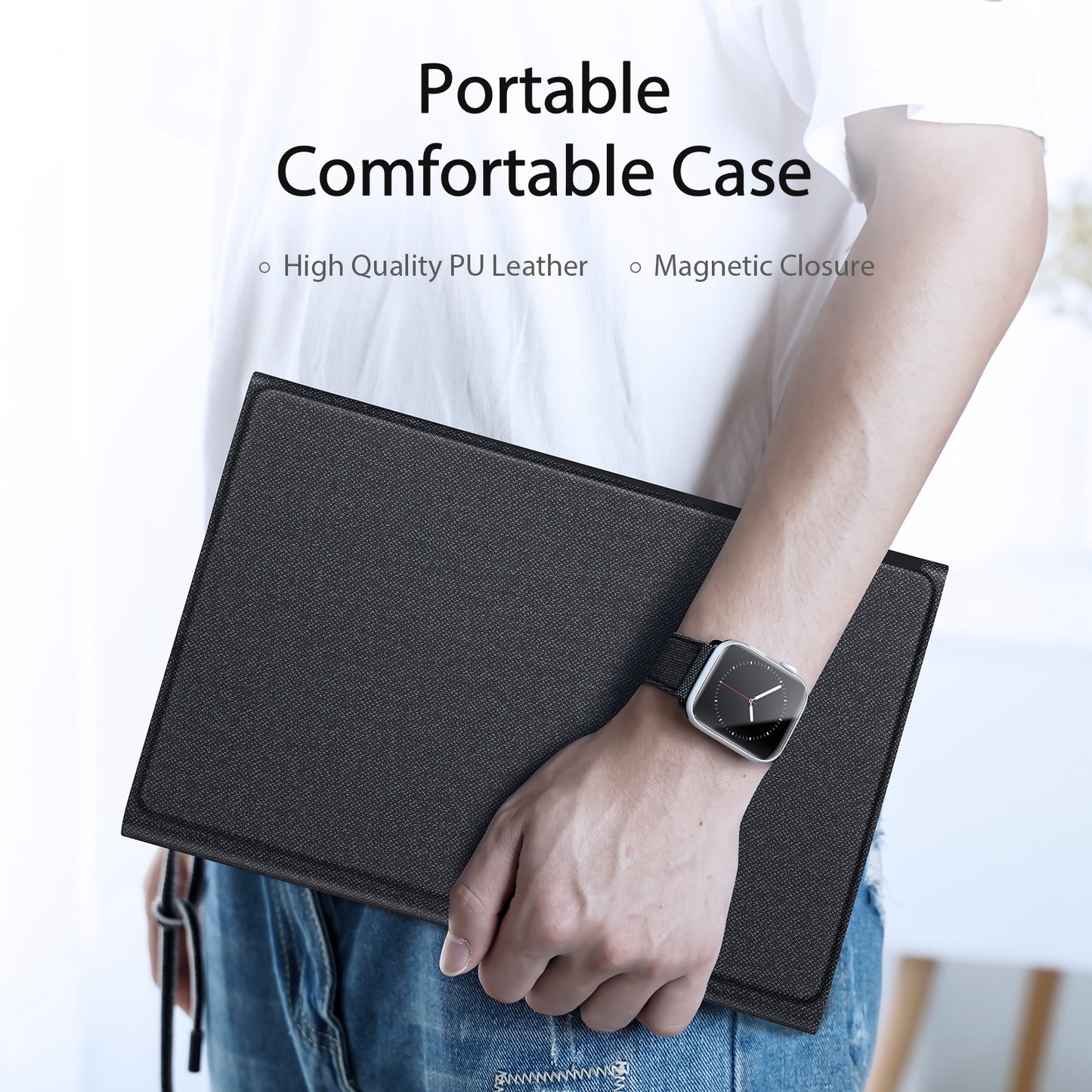 Dux Ducis TK Series PU Leather Black Case with Bluetooth-compatible Keyboard - For Samsung Galaxy Tab S11