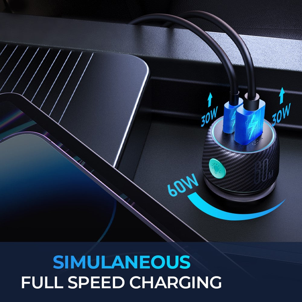 Joyroom CCN01 60W USB-A + Type-C Fast Car Charger