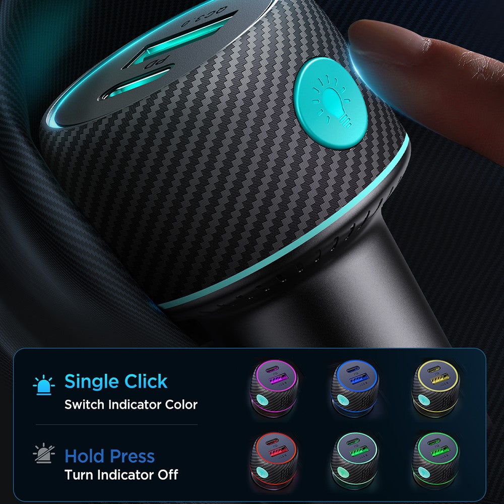 Joyroom CCN01 60W USB-A + Type-C Fast Car Charger