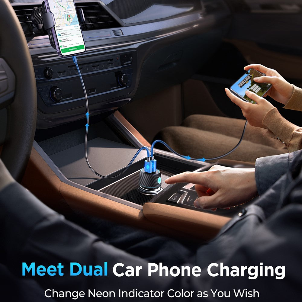 Joyroom CCN01 60W USB-A + Type-C Fast Car Charger