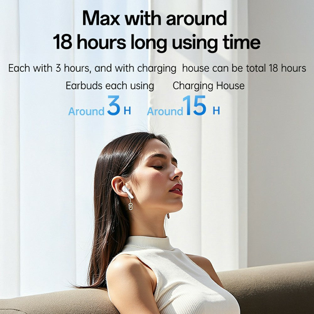 Yesido TWS35 Semi In Ear Bluetooth-compatible White Earbuds