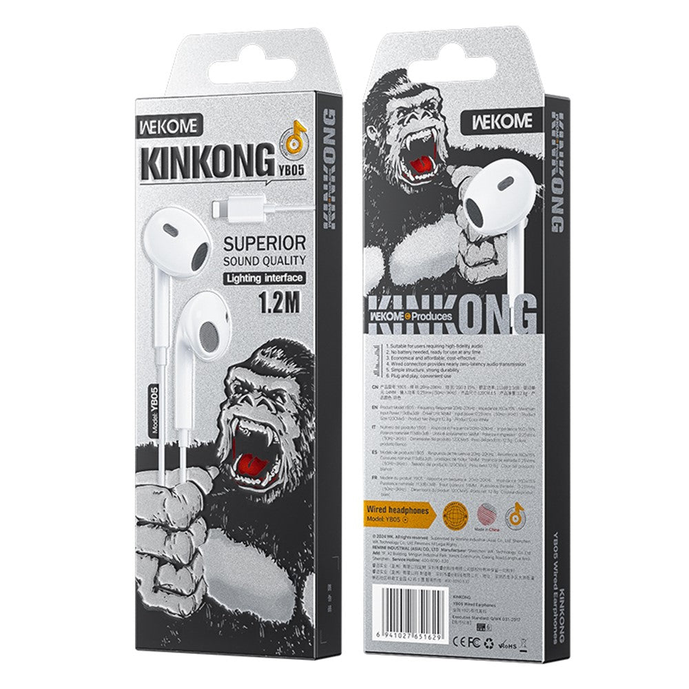 Wekome YB05 Kinkong Series Wired Earphones with Lightning Connector