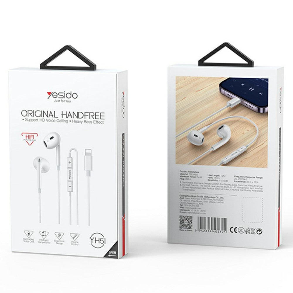 Yesido YH51 Wired In-Ear Headphones 8 Pin