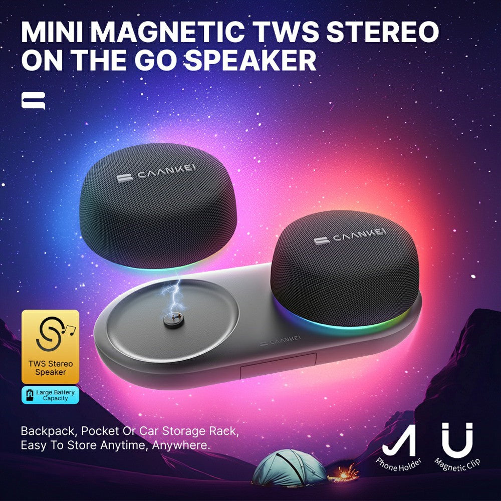 CAANKEI CS20 2 in 1 Wireless Bluetooth Speaker Portable Sound Box with Magnetic Base