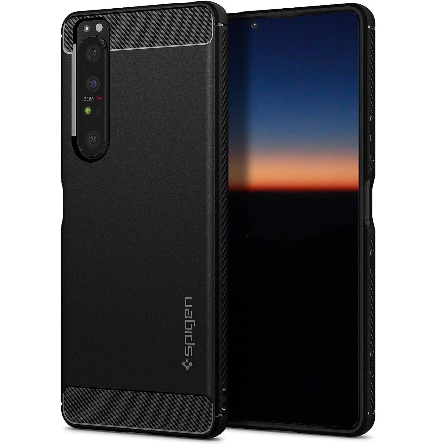 Spigen Rugged Armor Matte Black Case - For Sony Xperia 1 III - mosaccessories