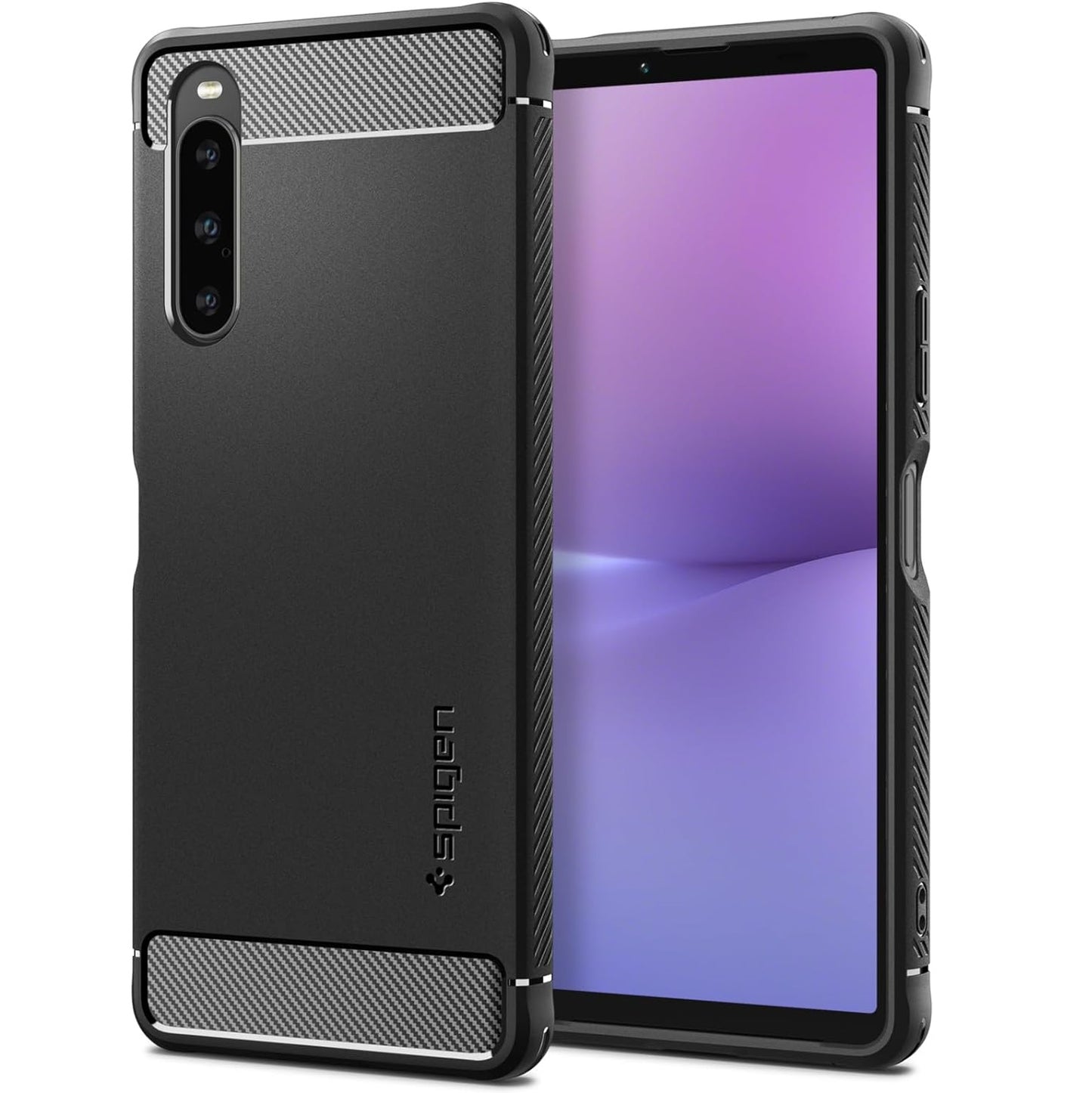 Spigen Rugged Armor Matte Black Case - For Sony Xperia 10 V - mosaccessories