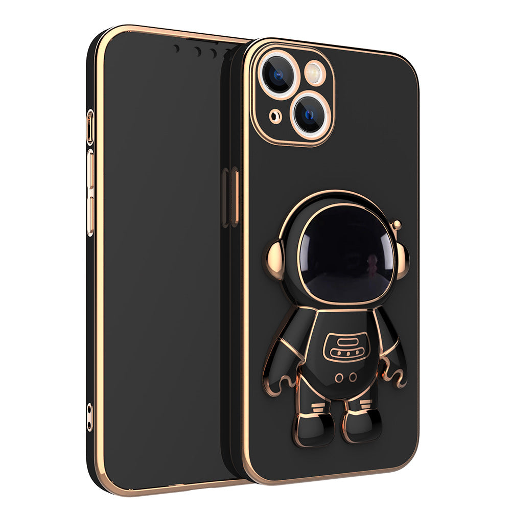Astronaut Bracket Holder Protective Soft TPU Case With Lens Film - For iPhones