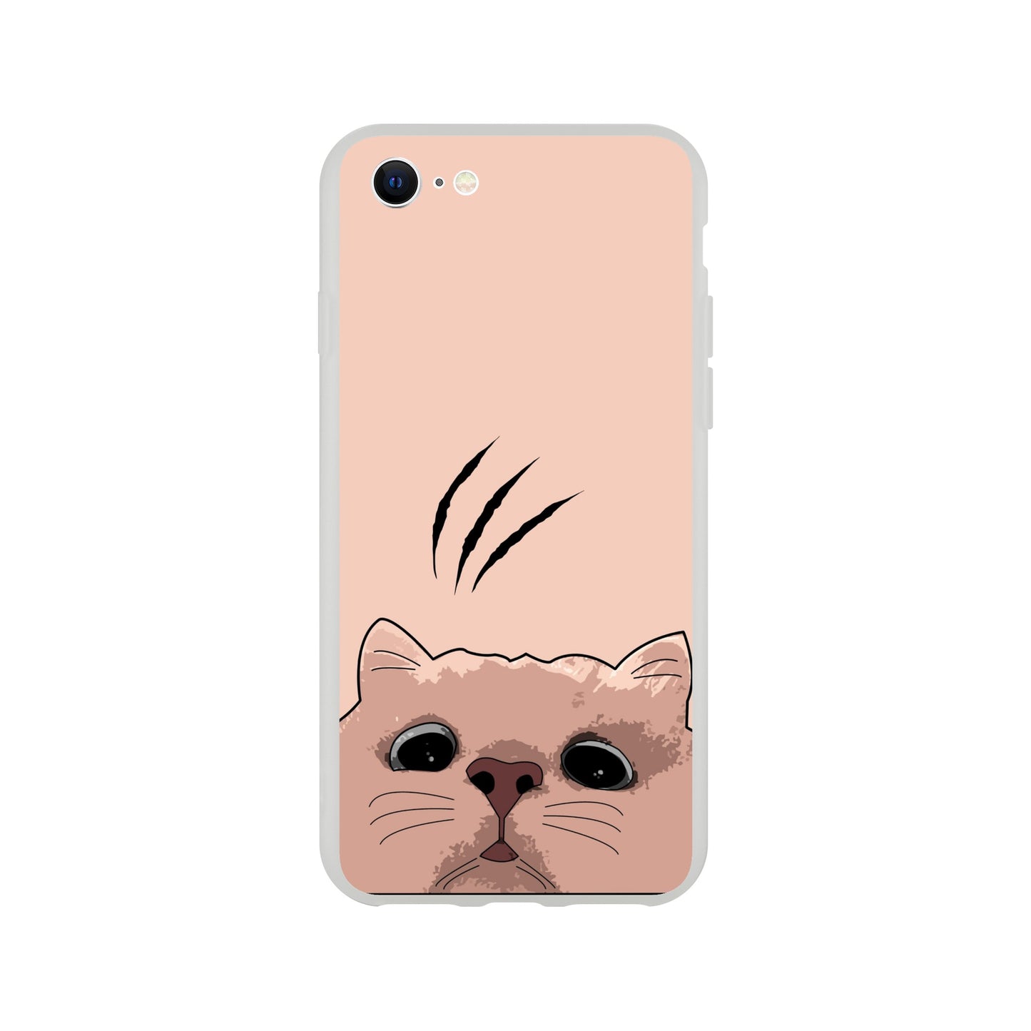 Cat Staring Up Flexi Case Cover - For iPhone 14 / 13 / 12 / 11 / X / 8 / 7 Series