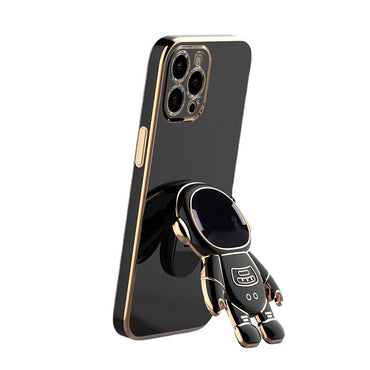 Astronaut Bracket Holder Protective Soft TPU Case With Lens Film - For iPhones