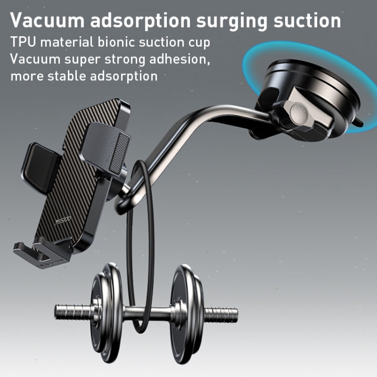 Yesido C172 Suction Cup Type Bending Arm Black Car Phone Holder - MosAccessories.co.uk