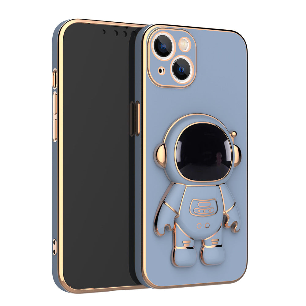 Astronaut Bracket Holder Protective Soft TPU Case With Lens Film - For iPhones