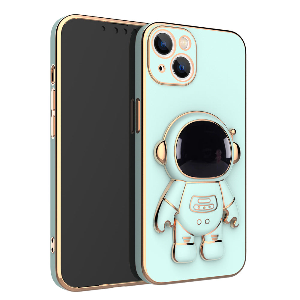 Astronaut Bracket Holder Protective Soft TPU Case With Lens Film - For iPhones