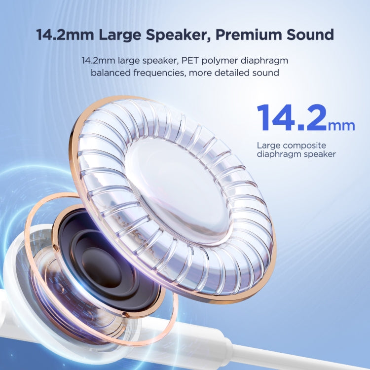 JOYRO0M JR-EC05 Type-C Half In-Ear Wired Earphones
