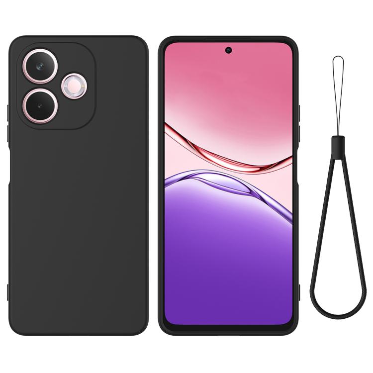 Solid Colour Liquid Silicone Phone Case - For Oppo A5 4G/5G / K13 / A5 Pro / F29 / F29 Pro