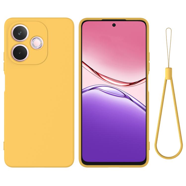 Solid Colour Liquid Silicone Phone Case - For Oppo A5 4G/5G / K13 / A5 Pro / F29 / F29 Pro