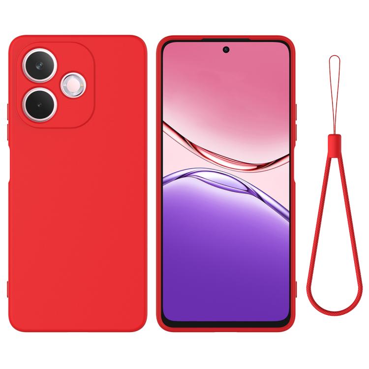 Solid Colour Liquid Silicone Phone Case - For Oppo A5 4G/5G / K13 / A5 Pro / F29 / F29 Pro