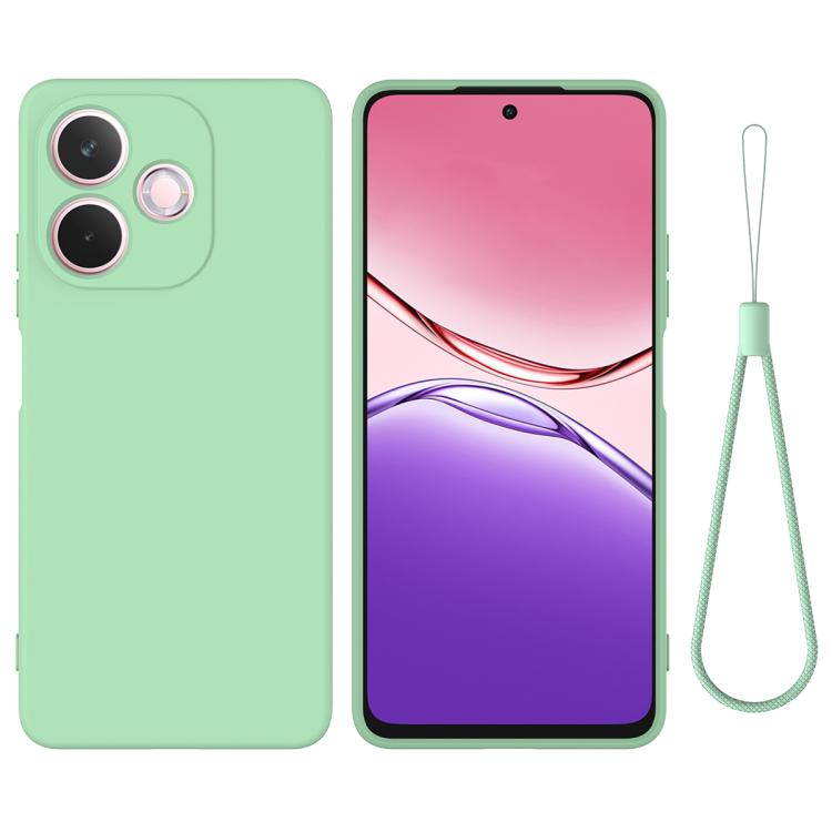 Solid Colour Liquid Silicone Phone Case - For Oppo A5 4G/5G / K13 / A5 Pro / F29 / F29 Pro