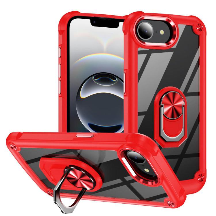 TPU + PC Lens Protection Phone Case with Ring Holder - For iPhone 17 Pro Max / Air / 16e / 17