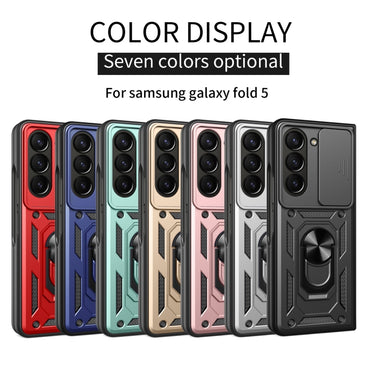 Sliding Camera Cover Design TPU+PC Phone Case - For Samsung Galaxy Z Fold5